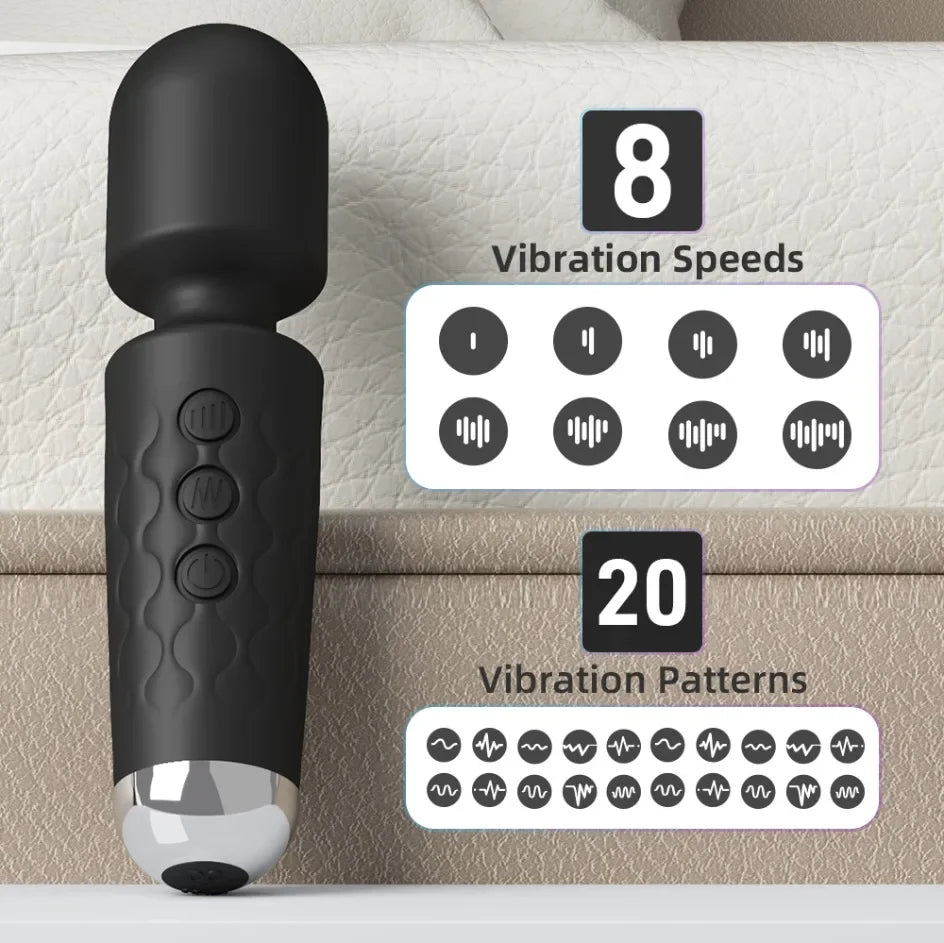 Mini Magic Wand 20 Speeds Powerful Vibrator