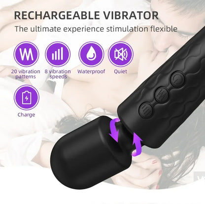 Mini Magic Wand 20 Speeds Powerful Vibrator