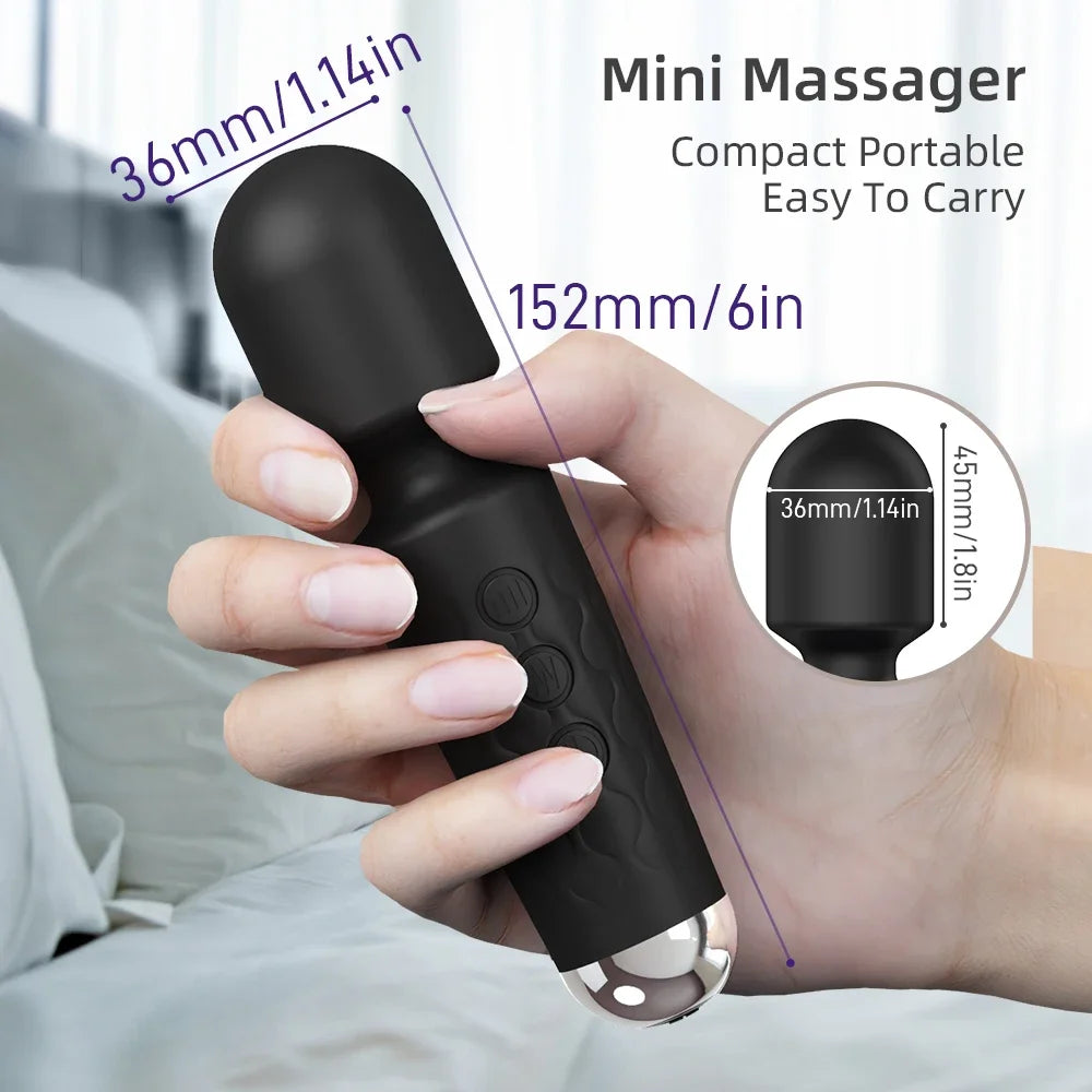 Mini Magic Wand 20 Speeds Powerful Vibrator