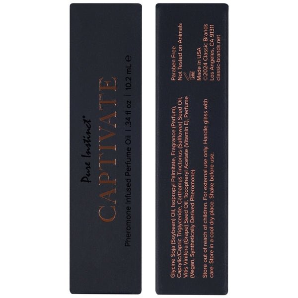 Captivate - 10.2ml Pure Instinct Men's Collection Pheromone Perfume Oil - LustyBanana