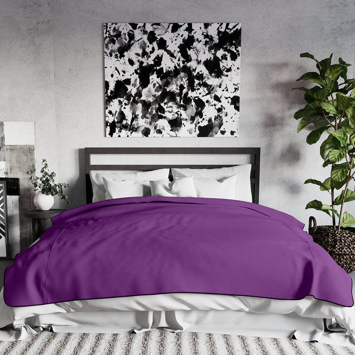 Fascinator Lush Throw Purple Microvelvet - King Size - LustyBanana