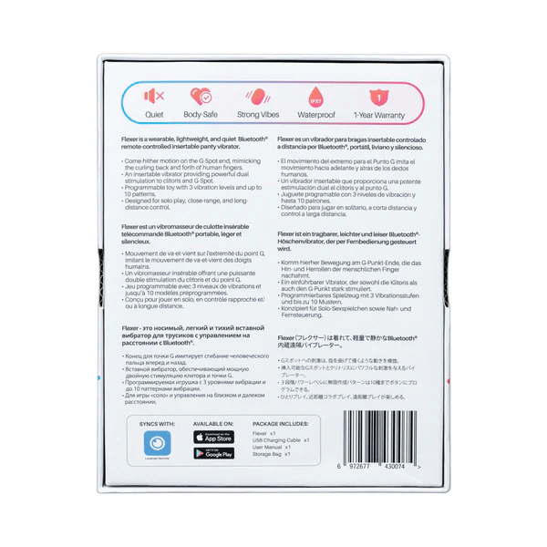 FLEXER BLUETOOTH INSERTABLE DUAL PANTY VIBRATOR - PINK - LustyBanana