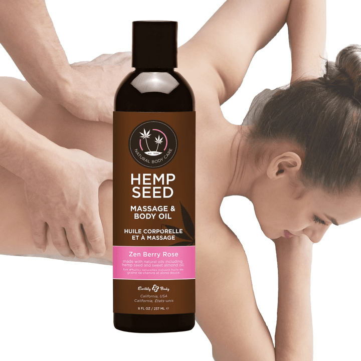 Massage Oil Zen Berry Rose 8 fl oz / 237 ml - LustyBanana