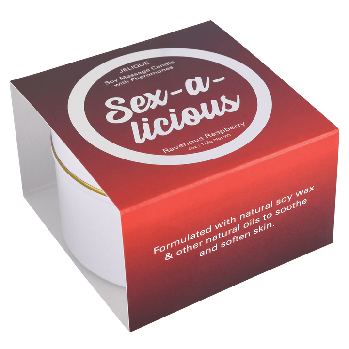 MOOD CANDLES Sex - a - licious - Pheromone Massage Candle Ravenous Raspberry 4oz | 113g - LustyBanana