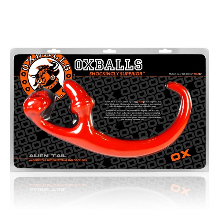 ALIEN TAIL, butt plug  sling, RED