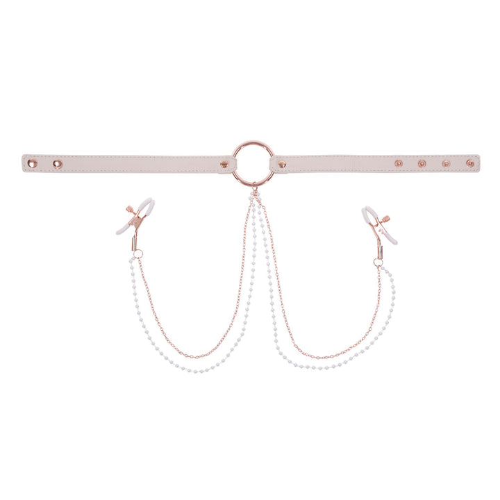 Peaches ?n CreaMe Collar with Nipple Clamps