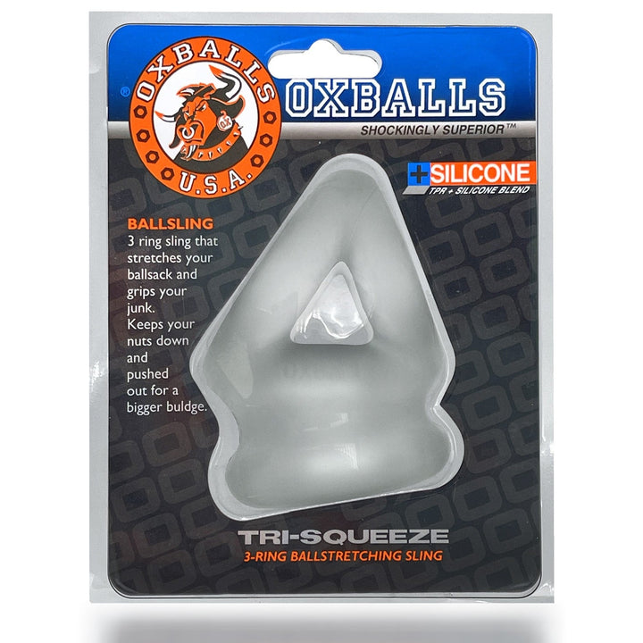 TRI - SQUEEZE, cocksling & ballstretcher - CLEAR ICE - LustyBanana